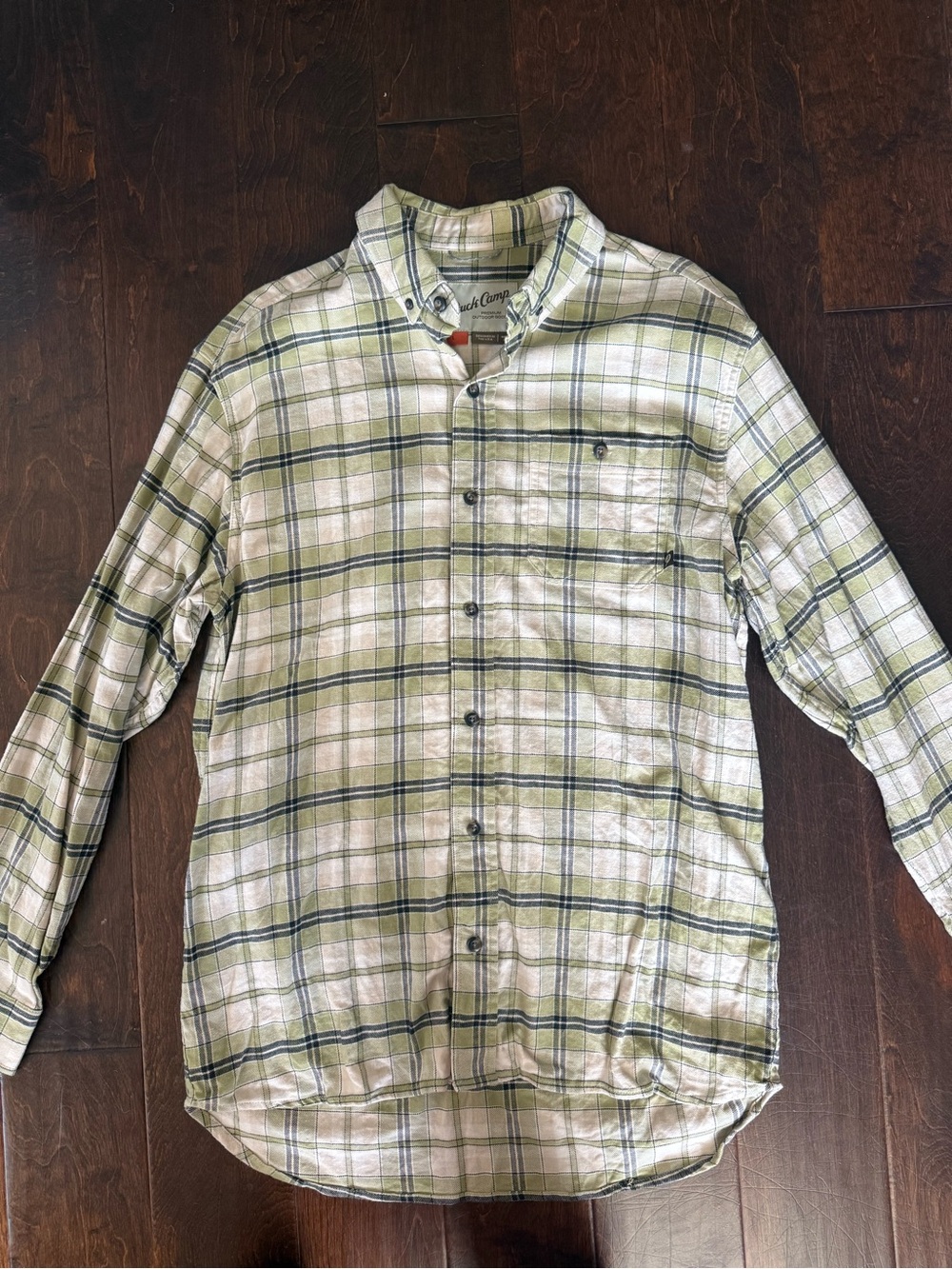 Duck Camp Light Green Plaid Long-Sleeve Button-Down Shirt - Men's